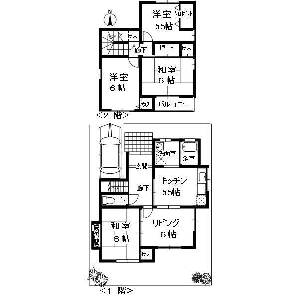 伊川谷町有瀬戸建の間取り
