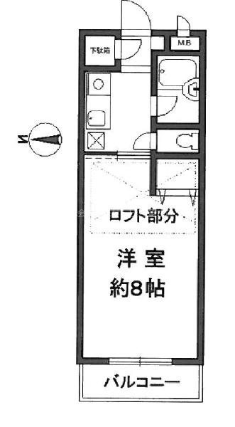 メゾンカンタチオの間取り|１K
