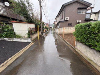 【前面道路含む現地写真】 | 川越市今福　建築条件なし売地　東武東上線『川越駅』バス12分　【福原小学区】