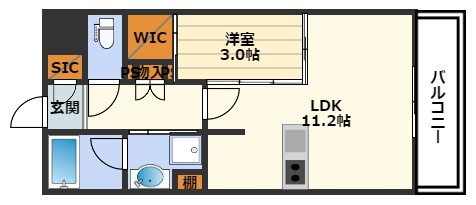 ソルティア大阪同心の間取り