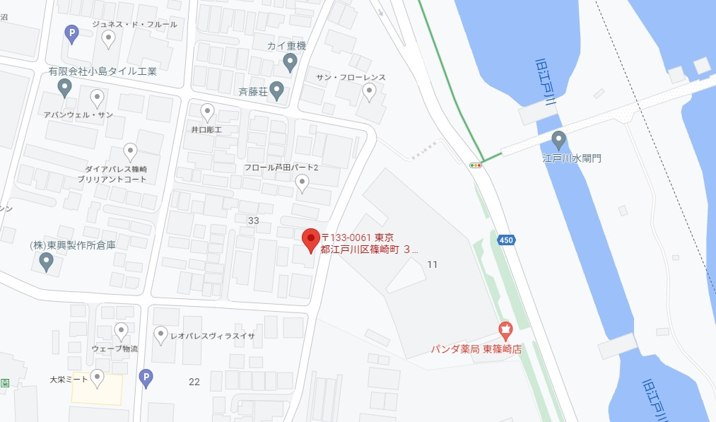 冬月花Ⅱの地図