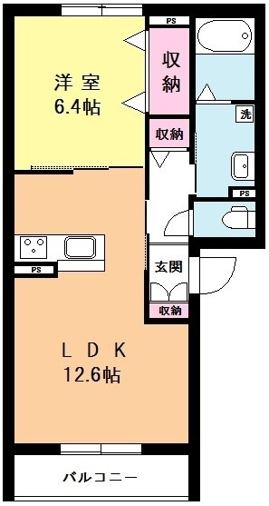 Sunmergeの間取り|人気の1LDKのお部屋です♪