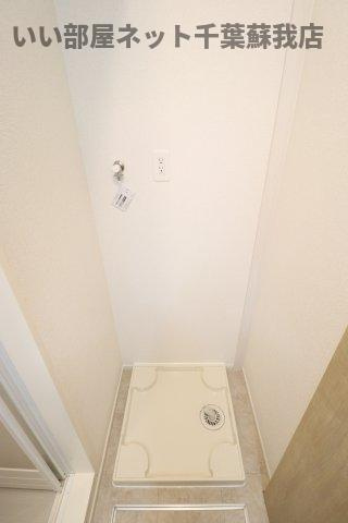 アップルハウスの洗面所|洗濯機置場