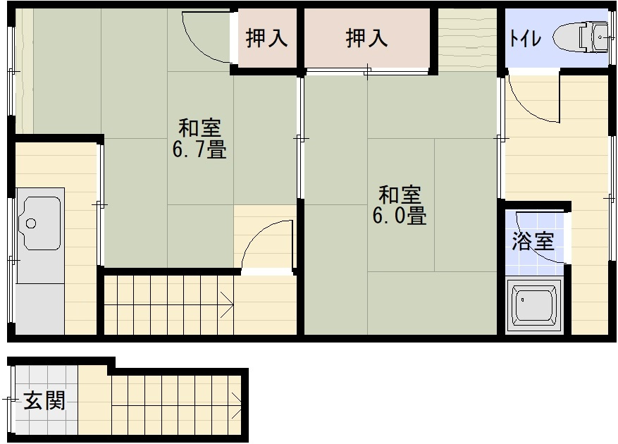 弓削パークハイツの間取り