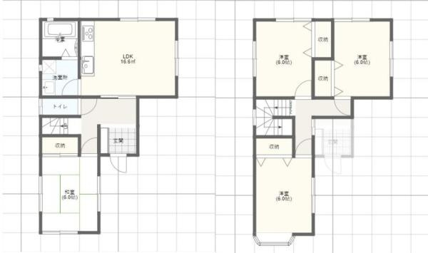 和歌山市園部　中古戸建の間取り