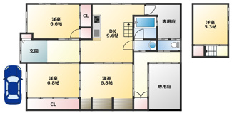 【間取り】 | レトロハウス植松町Ⅱ