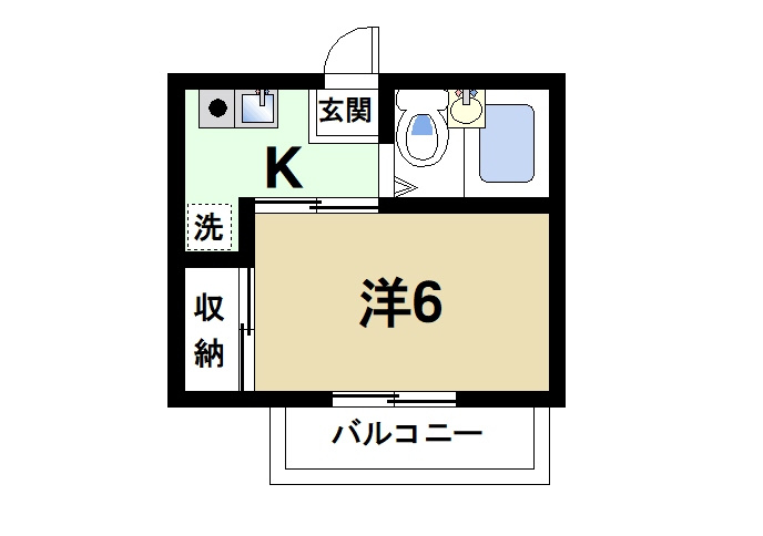 プロムナードの間取り|一人暮らしにはピッタリな間取りです