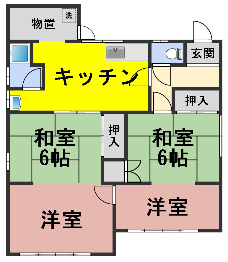 ６４０１９　岐阜市加野６丁目中古戸建ての間取り
