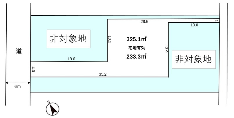 土地　川越市久下戸の区画図