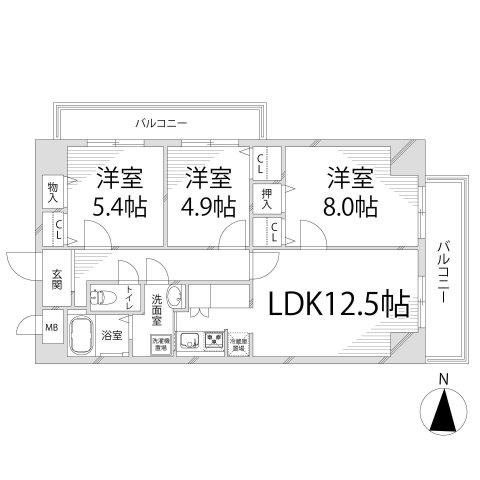 キャッスルコート東辻井の間取り