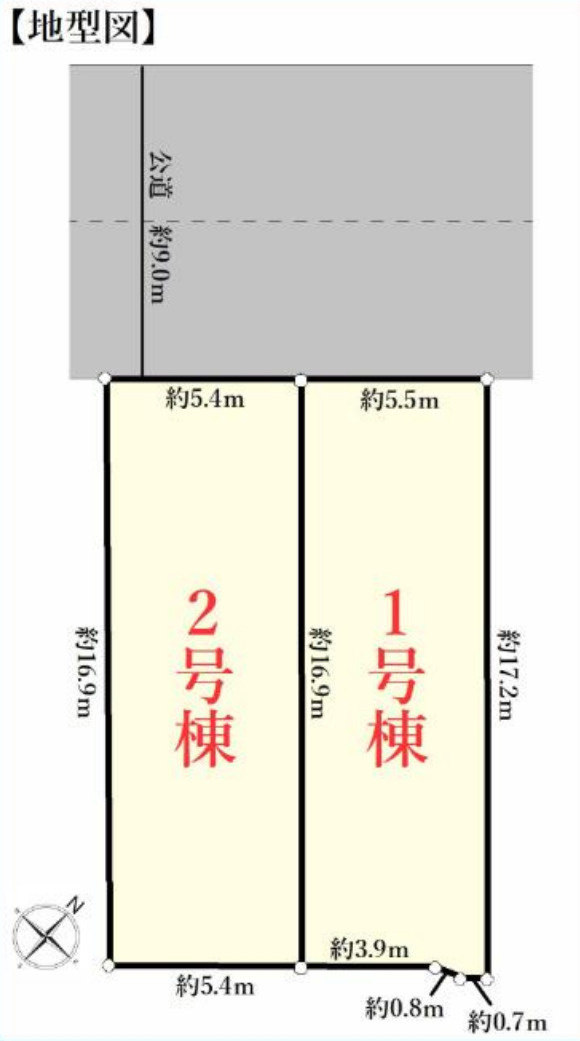 横浜市戸塚区戸塚町 新築戸建て【仲介手数料無料】の区画図