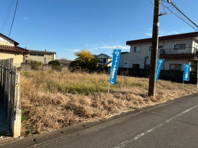 土地　川越市中老袋の前面道路含む現地写真|資材置き場におすすめです！