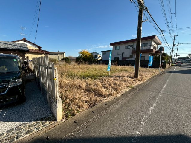 土地　川越市中老袋の前面道路含む現地写真|前面道路 幅約6.9m