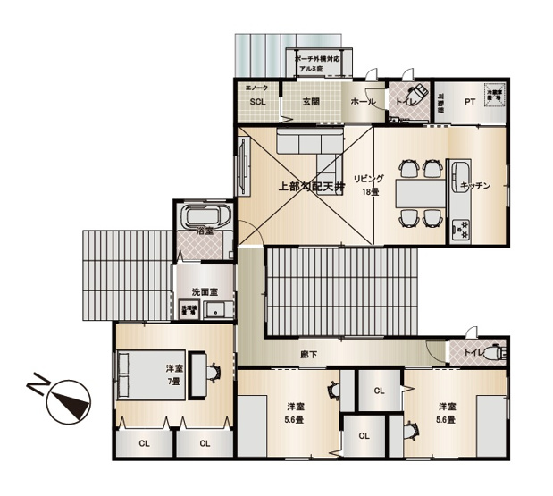 【参考プラン】 | 富田林市寺池台二丁目　古家付売地 | 土地面積：323.53平米　土地価格：1480万円　プラン例建物面積：94.81平米　プラン例建物価格：2680万円　※このプラン例は長期優良住宅の性能基準を満たします。