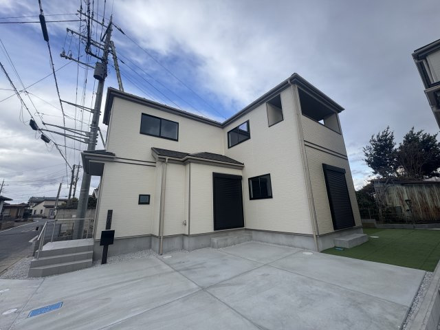 新築　高崎市上佐野町3期　heartful Town 　1号棟の外観|現地写真　完成しました！物件のご内覧等、お気軽にお問合せください♪　
