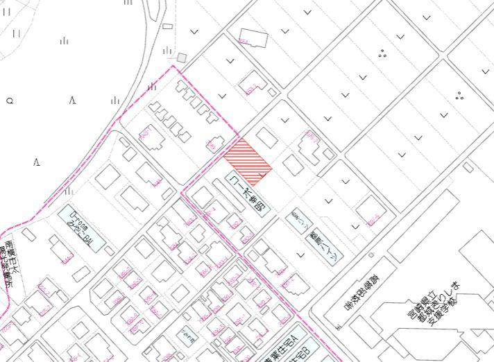 都城市南横市町の売地の土地図