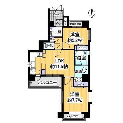 グラビスコート三条堺町の間取り