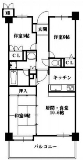 【間取り】 | スカール平尾ヴィクトリー