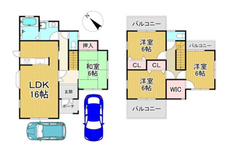 【間取り】 | 川西市鴬台2丁目1-98　中古一戸建て