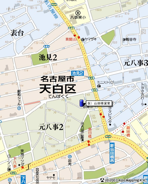 イーストテラス八事の地図