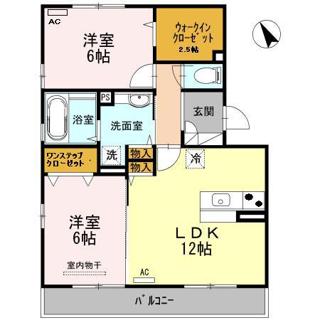 D-ROOM AKARIの間取り