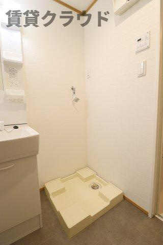 末広ウッドヴィレッジの洗面所|広い洗面スペース