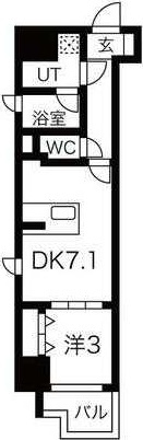 シーズンフラッツ錦糸町ＷＥＳＴの間取り