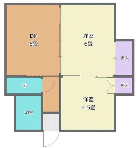 彩城アパートの間取り