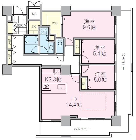 荒川区南千住４丁目の賃貸マンションの間取り