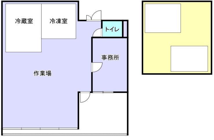 大津市浜町の店舗事務所の間取り