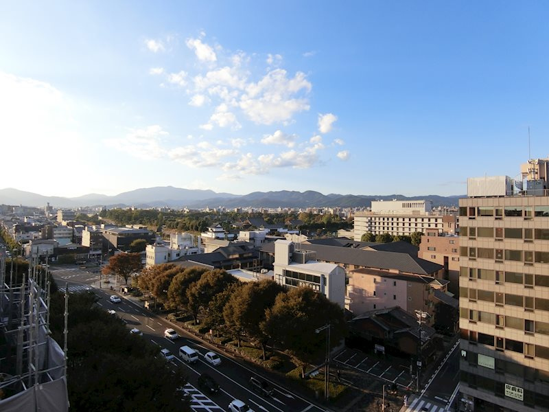 ジョイ御池の展望|北西側の眺望です。二条城を眺めることが出来ます。