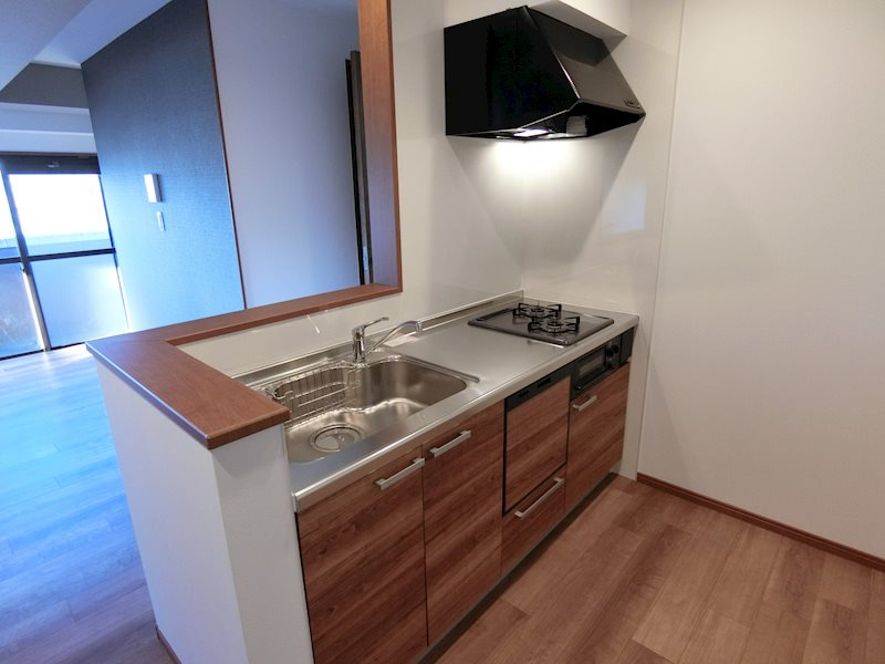 ジョイ御池のキッチン|キッチンです。2口ガスコンロ付きです。