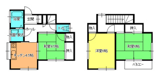 【間取り】 | 毛呂山町中央　中古住宅