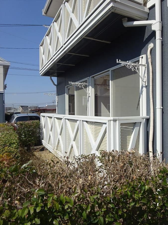 上津コーポ　Ｂ棟のバルコニー