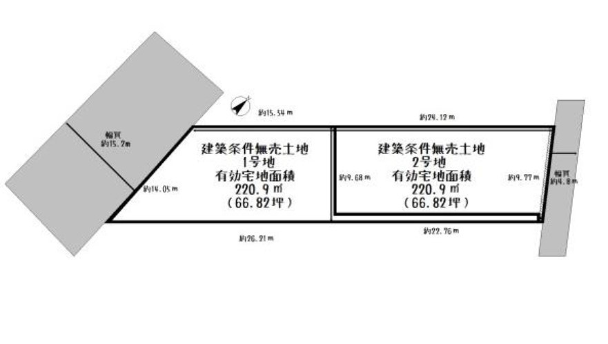 野洲市六条　１号地　売土地の土地図
