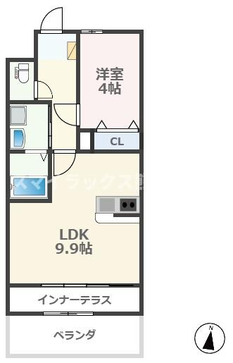 熊本市南区南高江１丁目のアパートの間取り