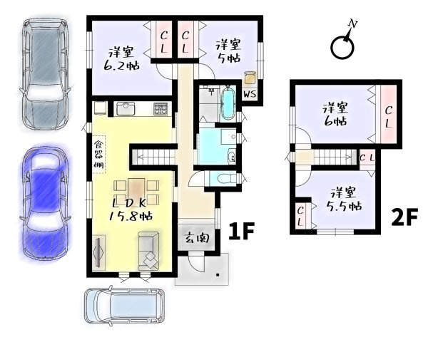 【間取り】の画像