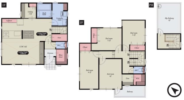 上尾市原市　戸建て　Next上尾市原市　01の間取り|上尾市原市　新築一戸建て　Next上尾市原市　01、4LDK、土地面積108.53m2、建物面積97.50m2