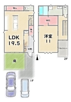 【間取り】 | 右京区太秦一町芝町