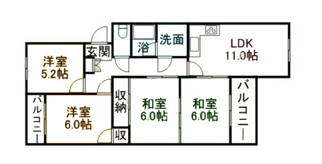 【間取り】 | ソレイユメゾン香椎駅東