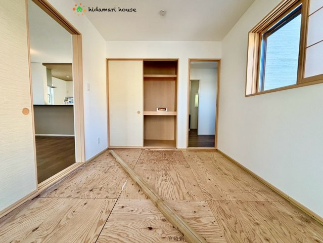 野田市第3宮崎新田　新築戸建　1号棟の和室|和室は色々な用途に使えるので、マイホームに和室があると嬉しいですよね(*´▽｀*)