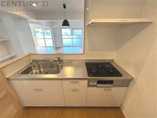 シンプルなデザインと使いやすさを兼ね備えた対面式システムキッチンは、効率的な作業スペースを提供し、家族やゲストとのコミュニケーションを促進します。