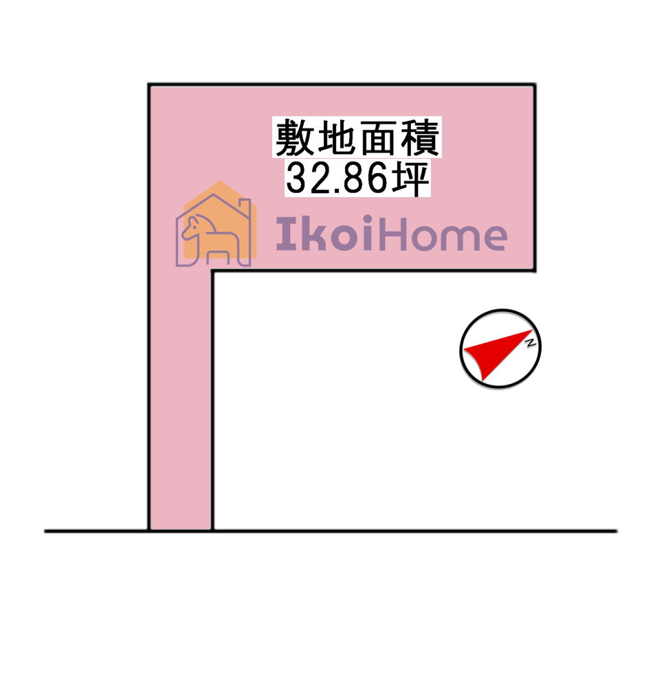 神戸市西区玉津町田中　土地の土地図|前面道路は7ｍで対向車がきても安心です♪バス停　平野八幡神社前から徒歩３分の立地！建築条件無し♪
