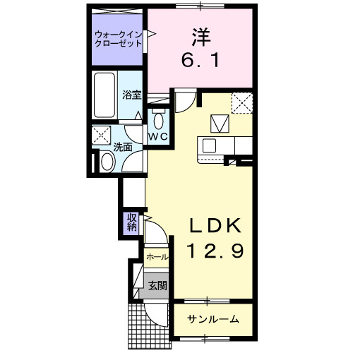 【間取り】 | ヴィラ　サウスウィンド　３