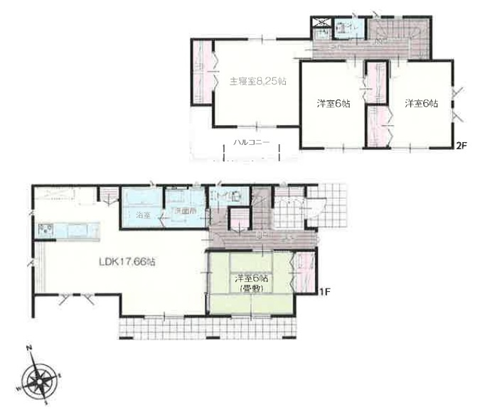坂東市沓掛23-P1　戸建　14号棟　の間取り