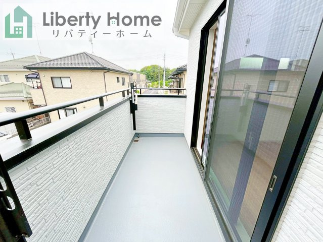 坂東市沓掛23-P1　新築戸建　15号棟　のバルコニー