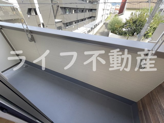 フジパレス弥刀Ⅴ番館のバルコニー|広々としたバルコニーです