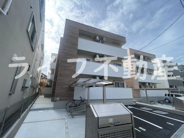 フジパレス弥刀Ⅴ番館の外観|外観は落ち着いています
