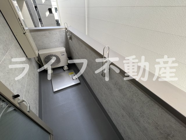 フジパレス弥刀Ⅱ番館のバルコニー|広々としたバルコニーです