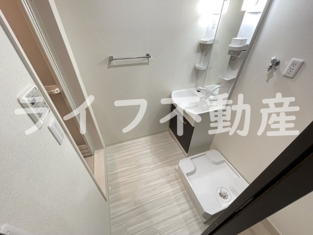 フジパレス弥刀Ⅱ番館の洗面所|コンパクトで使いやすい洗面所